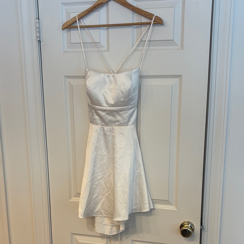 Windsor Elegant Cream Satin Dress